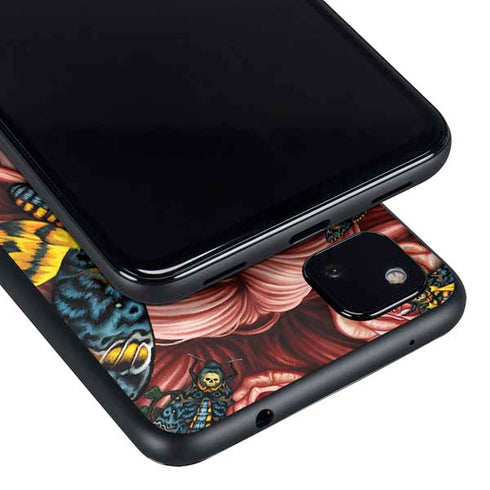 Gothic Woman and Death Moth Butterflies by Sarah Richter Google Pixel 4a Skin